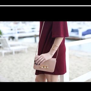 Ted Baker Nude bow clutch with shoulder strap